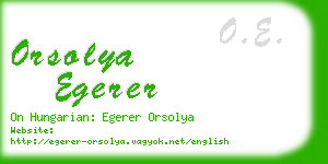 orsolya egerer business card